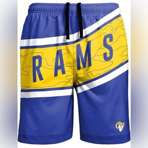 FOCO Men's NFL Team Logo Bathing Suit Swim Trunks 🩳 size Large ( team RAMS )